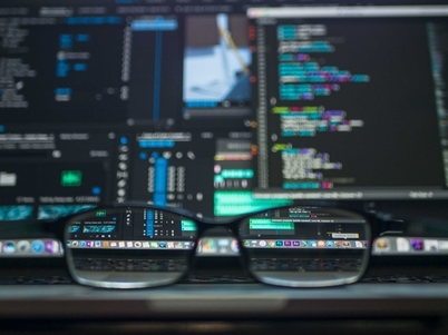 Glasses focusing on Python Programming Language